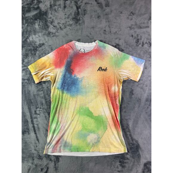 Y2K Rook Tie Dye T-Shirt Paint Splatter Art Graphic All‎ Over Print Size Medium - Picture 1 of 6